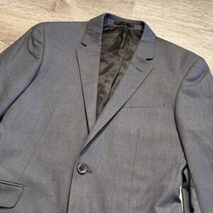 Kenneth Cole Sport Coat Mens‎ 36 R Gray Two Button Blazer Suit Jacket Casual